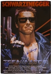 Arnold Schwarzenegger Signed ''The Terminator'' Movie Poster From 1984